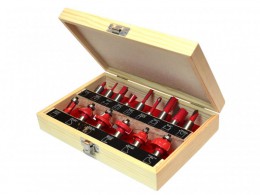 Faithfull 15piece 1/2inch Shank TC Router Bit Set In Aly Case £41.99